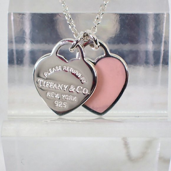 TIFFANY 925 enamel return to double heart tag pendant - Picture 4 of 7